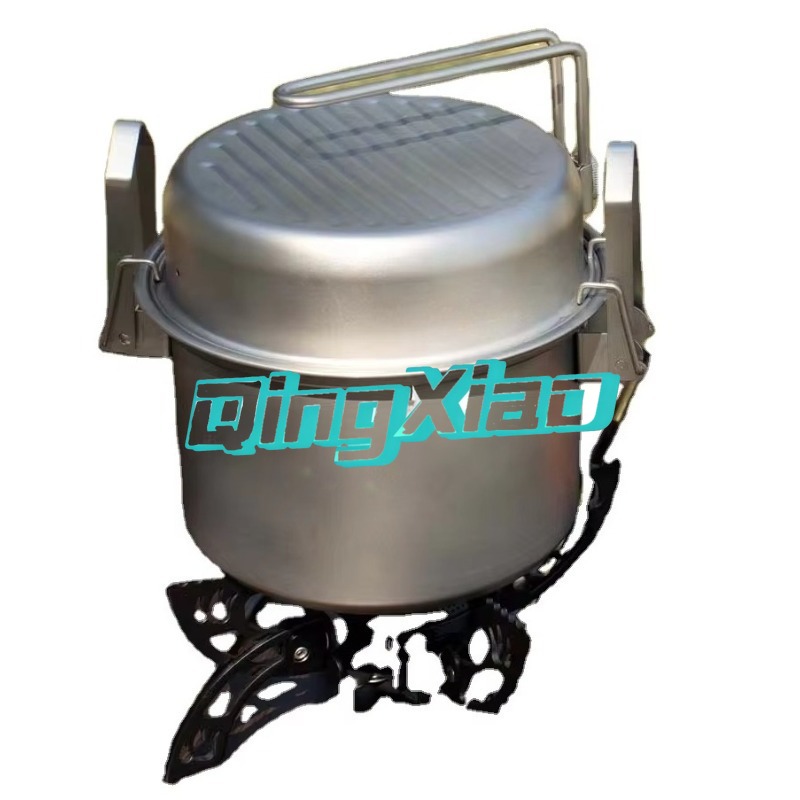 Camping Cooking Pot Stainless Steel - Outdoor 304 Stainless Steel Multifunctional Camping