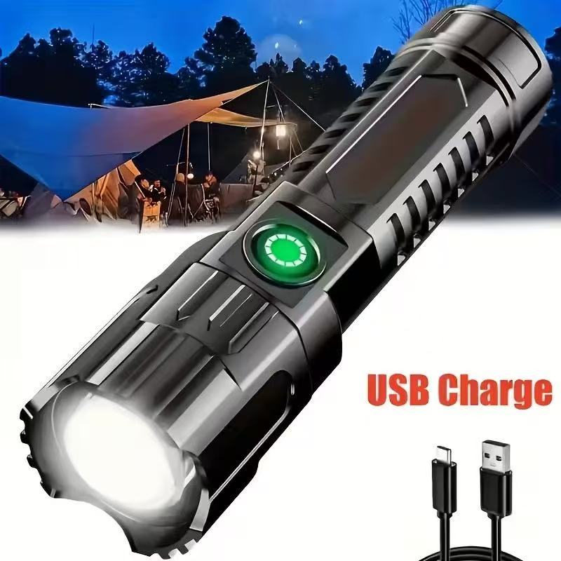 Camping Cooking Fish - New High-power Led Flashlight USB Rechargeable