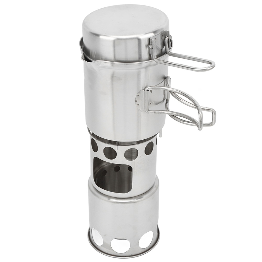 Stainless Steel Camping Cookwa - đánh giá và giá Camping Cooking Pot With Lid