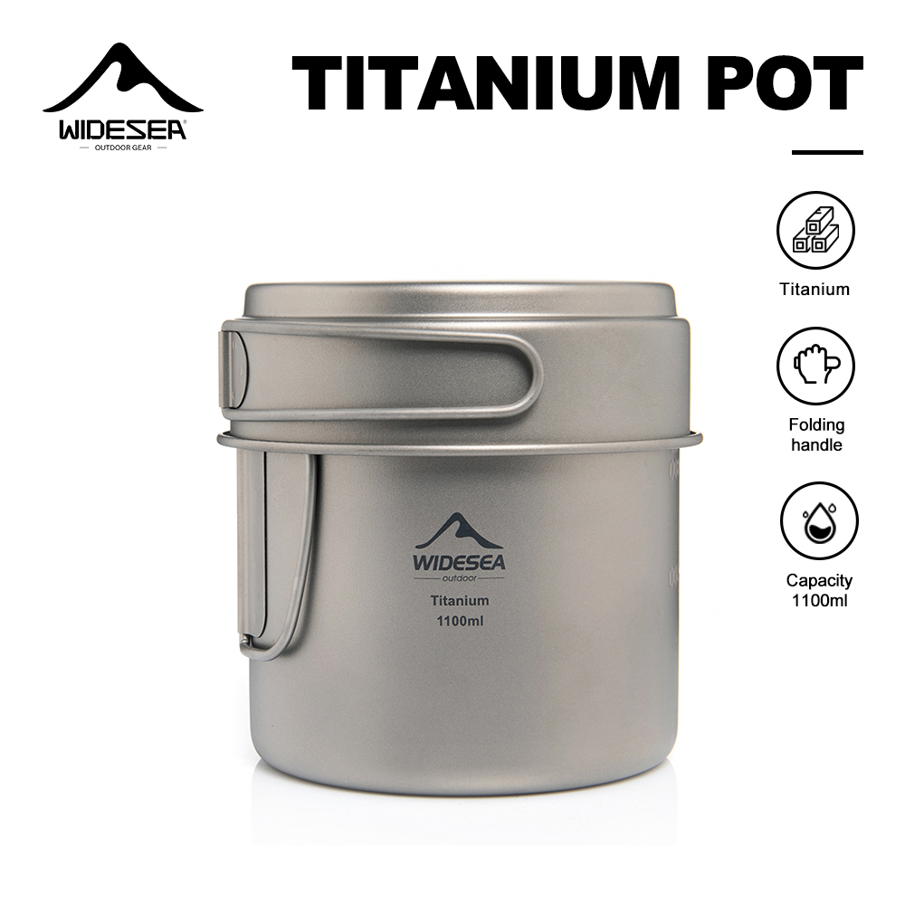 Widesea Ultralight Titanium Ca - đánh giá và giá Camping Cooking Pot Stainless Steel