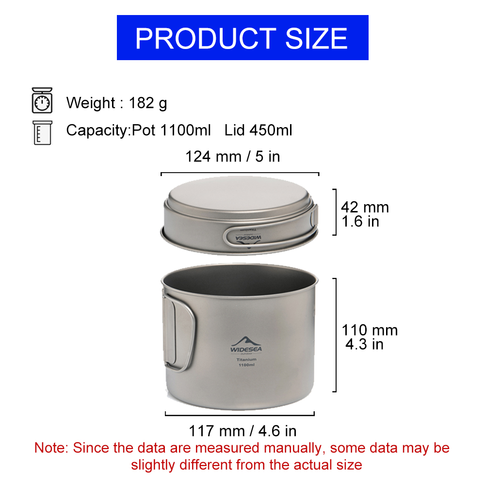 Widesea Ultralight Titanium Ca - đánh giá và giá Camping Cooking Pot Stainless Steel