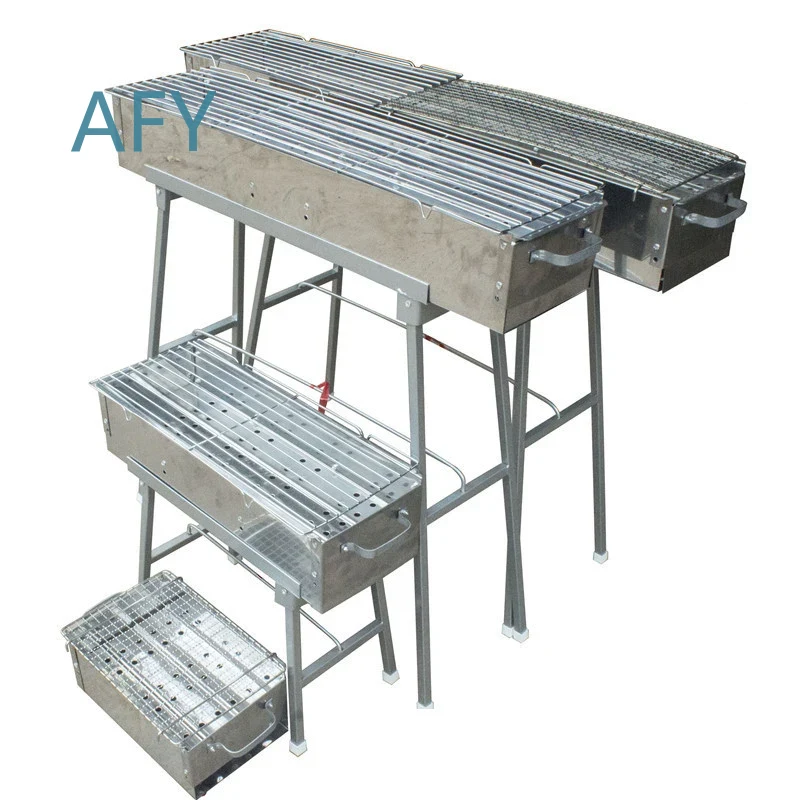 Portable Folding Charcoal BBQ  - đánh giá và giá Camping Cooking Set Compact