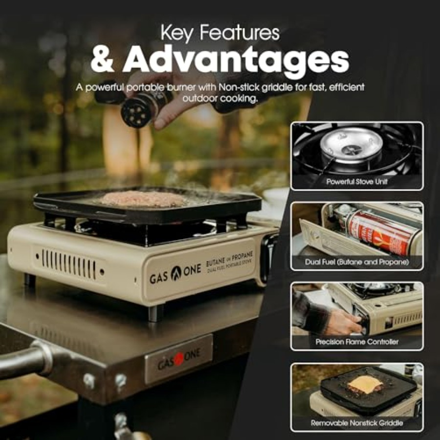 GasOne GS-3400P-KIT Propane or - đánh giá và giá Camping Cooking Flat Top
