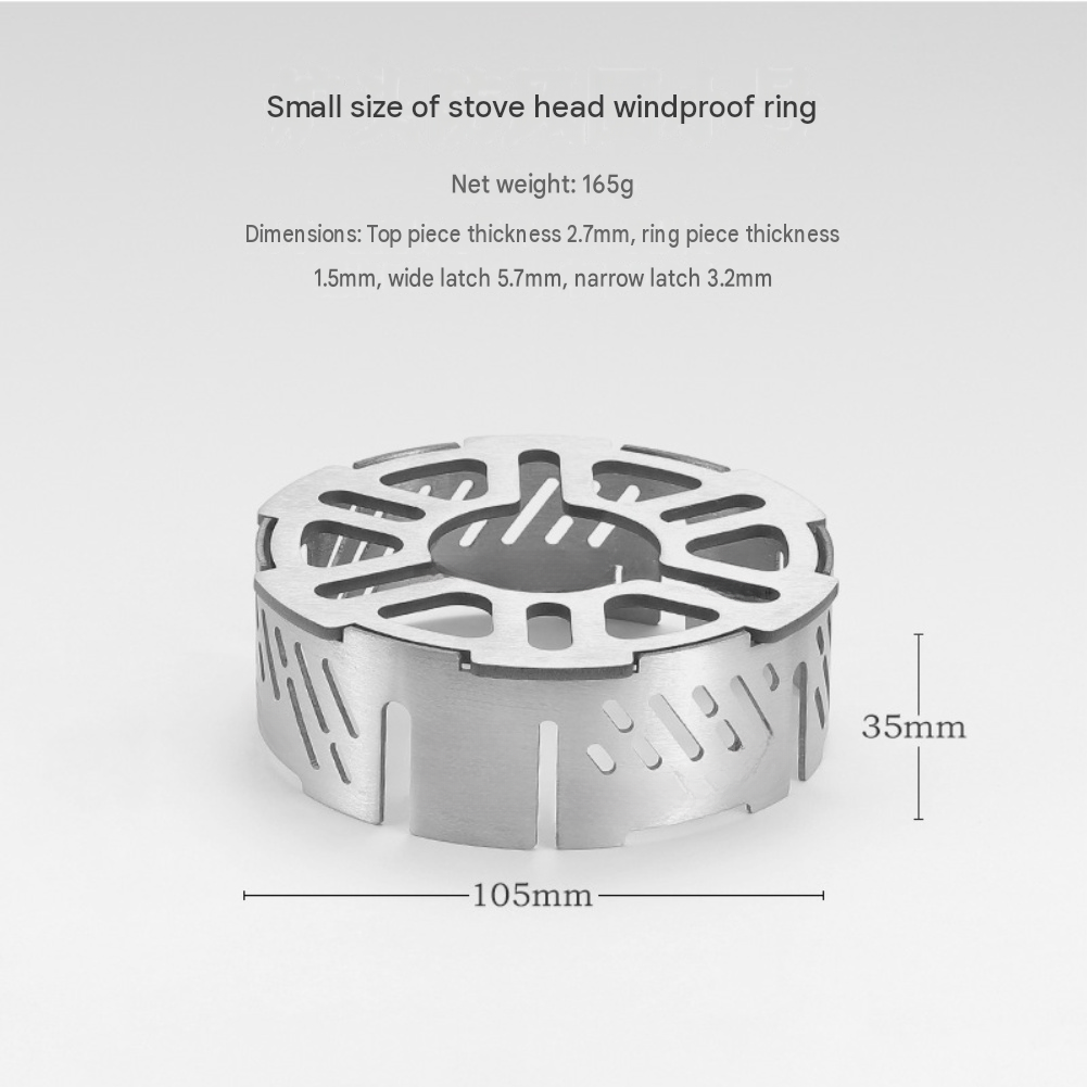 Stainless Steel Windproof Ring - đánh giá và giá Camping Cooking Ring