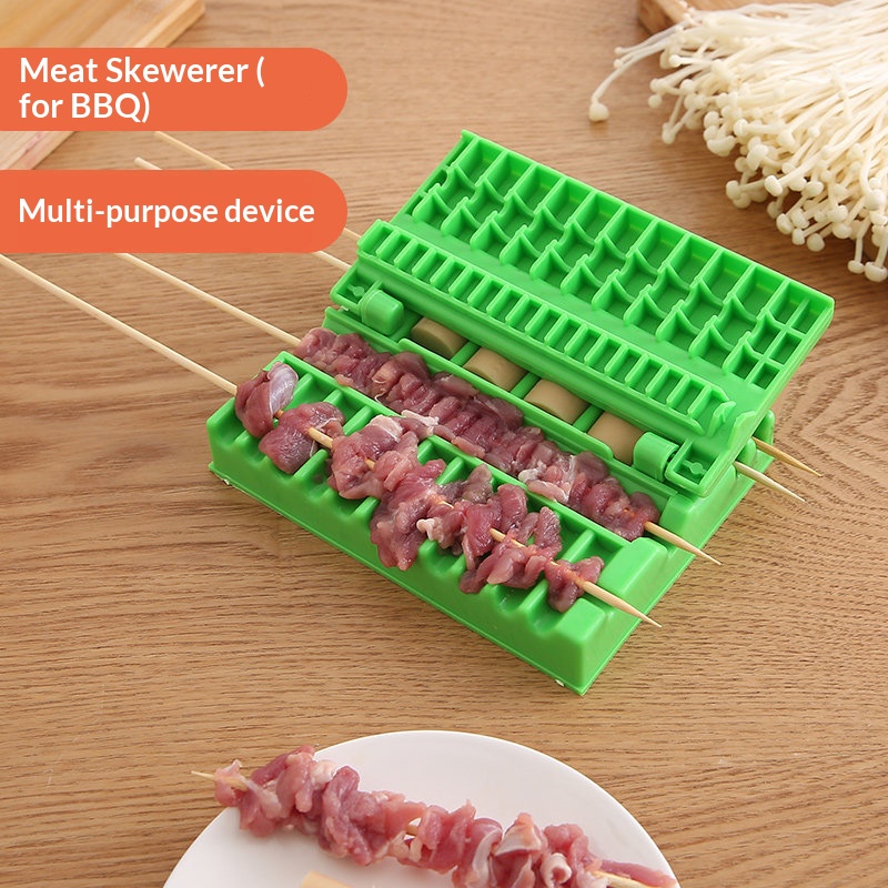 Plastic BBQ Skewer Maker Quick - đánh giá và giá Camping Cooking Vegetables