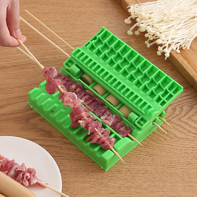 Plastic BBQ Skewer Maker Quick - đánh giá và giá Camping Cooking Vegetables