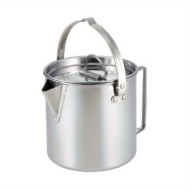 1PC Compact and Portable 1.2L  - đánh giá và giá Camping Cooking Pot Stainless Steel