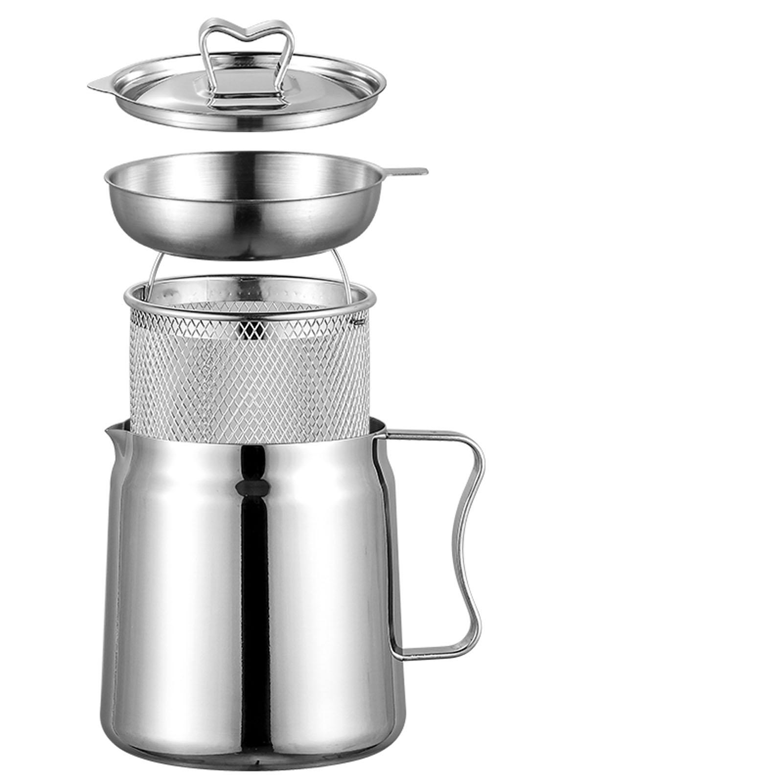Deep Fryer Set Stainless Oil F - đánh giá và giá Camping Cooking Oil Container