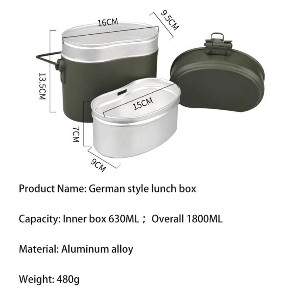 3 Pcs Aluminum Lunch Box Set 6 - đánh giá và giá Camping Cooking Set Compact