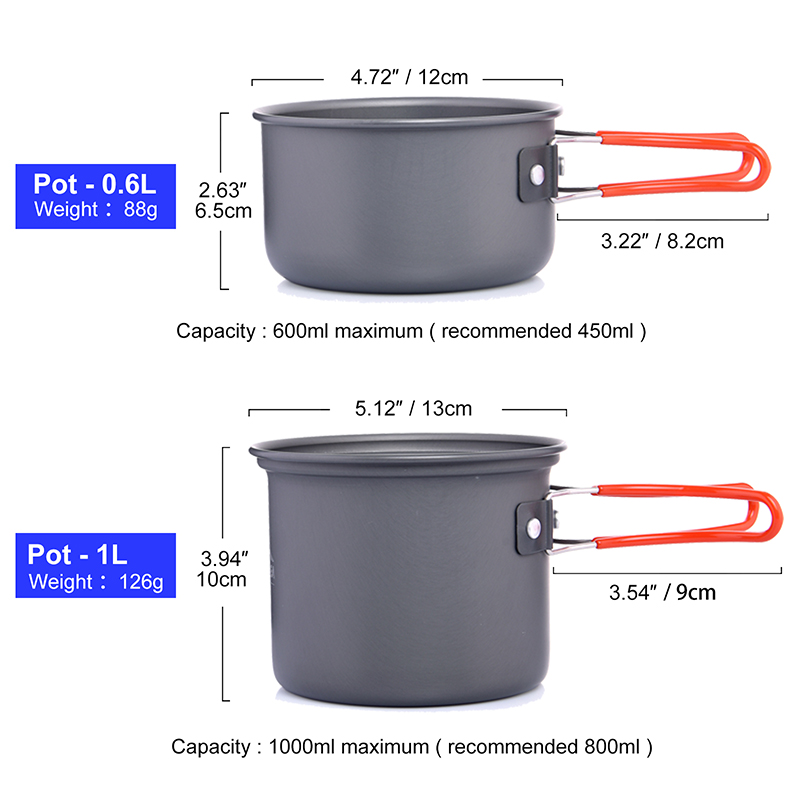 Widesea Camping Cookware Set O - đánh giá và giá Camping Cooking Pot Stainless Steel