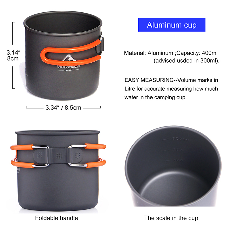 Widesea Camping Cookware Set O - đánh giá và giá Camping Cooking Pot Stainless Steel