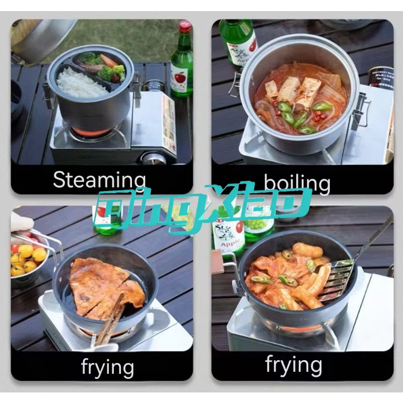 Outdoor 304 Stainless Steel Mu - đánh giá và giá Camping Cooking Pot Stainless Steel