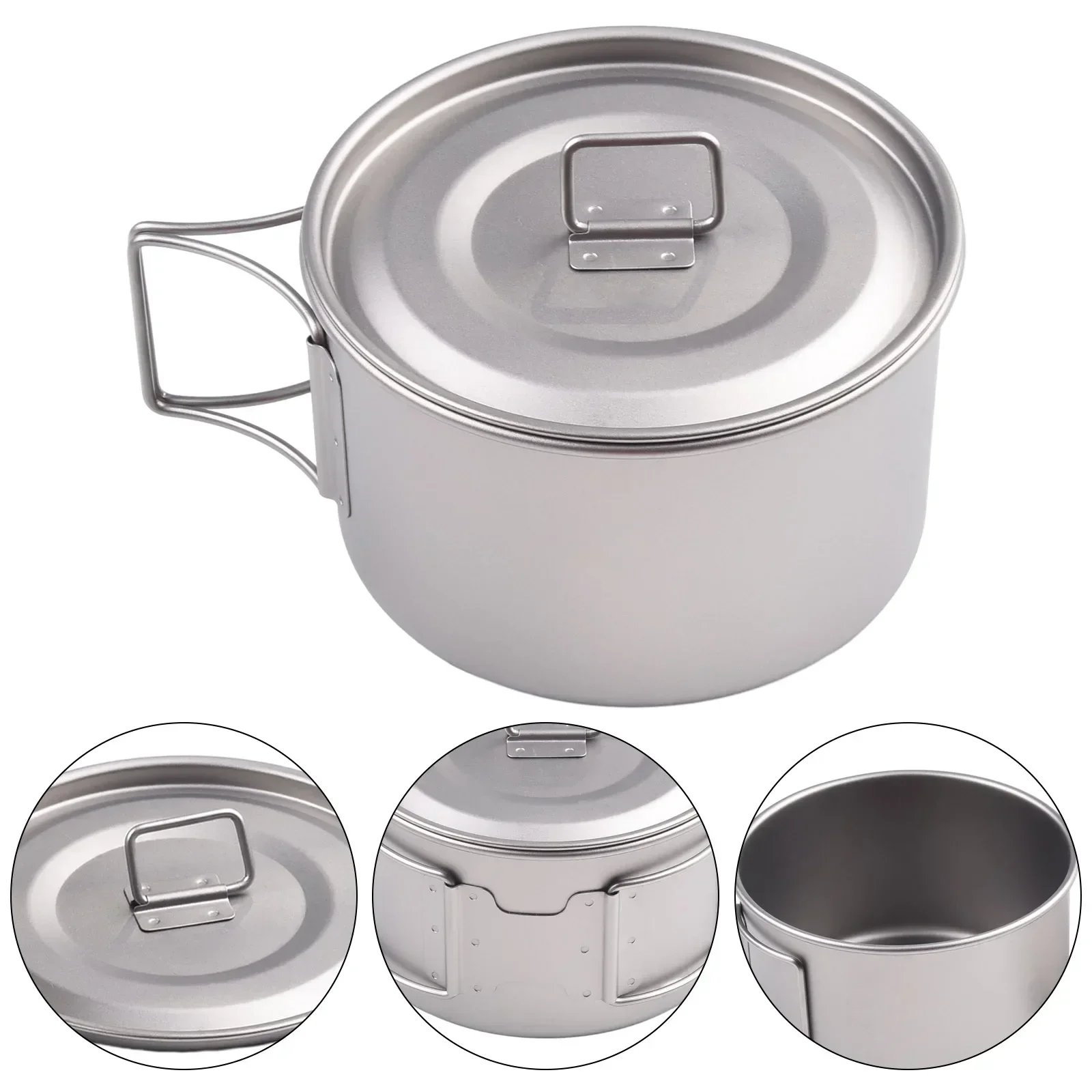 Titanium Bowl With Folding Han - đánh giá và giá Camping Cooking Pot With Lid