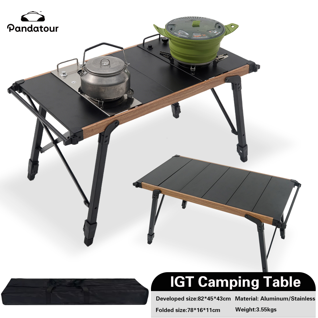 Pandatour IGT Camping Table Fo - đánh giá và giá Camping Cooking Set Compact