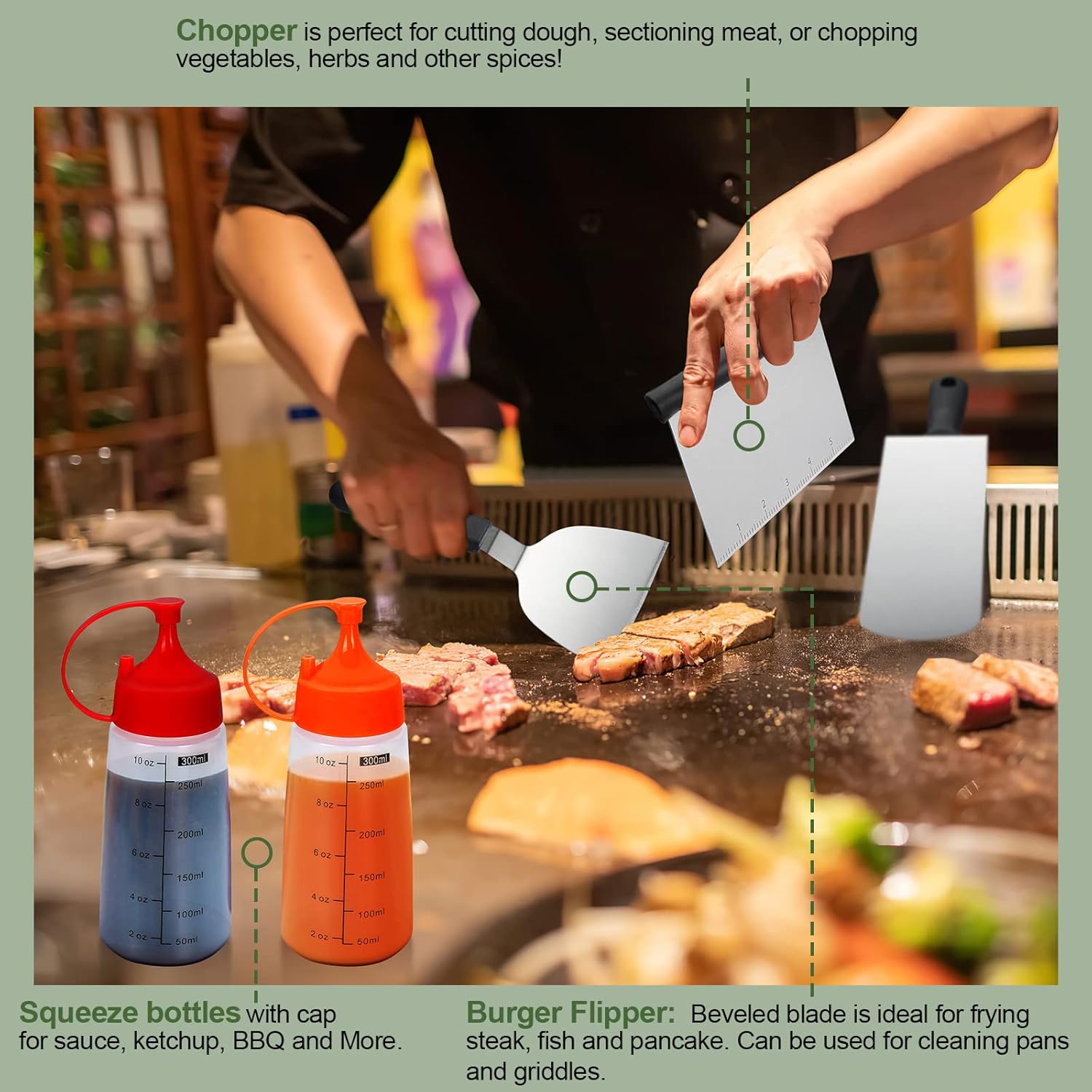 33Pcs Flat Top Griddle Accesso - đánh giá và giá Camping Cooking Flat Top