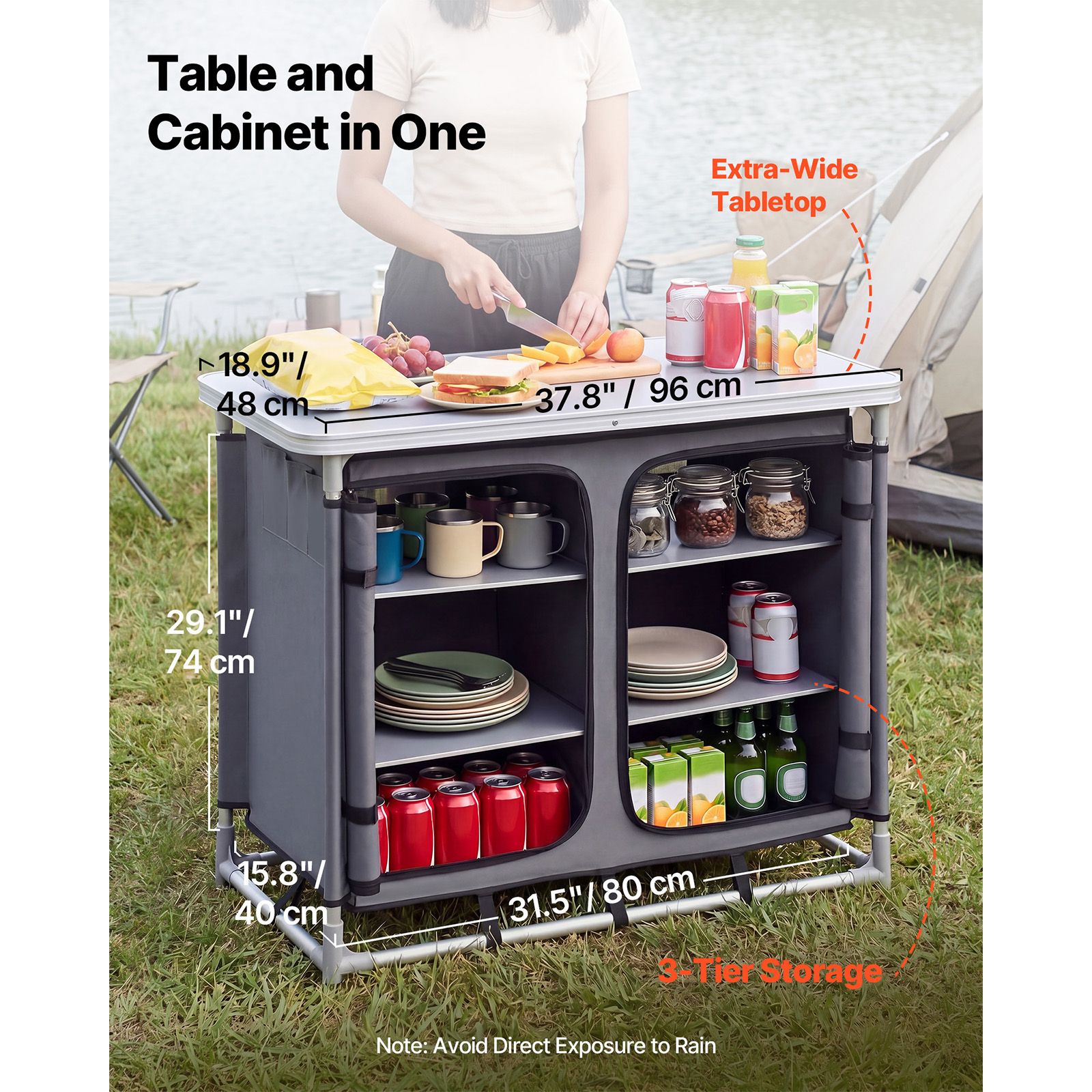 Camping Storage Cabinet, Outdo - đánh giá và giá Camping Cooking Set Compact