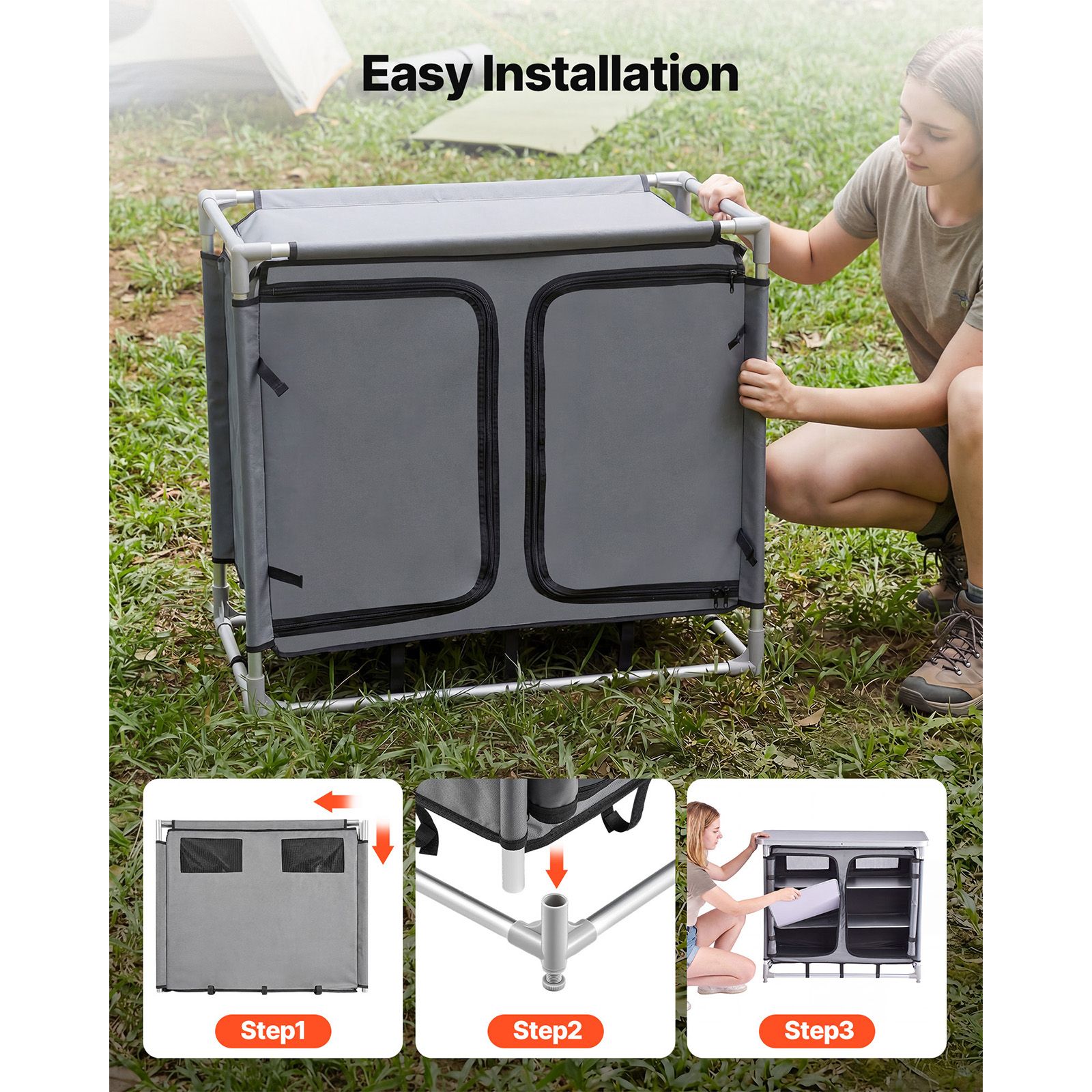 Camping Storage Cabinet, Outdo - đánh giá và giá Camping Cooking Set Compact