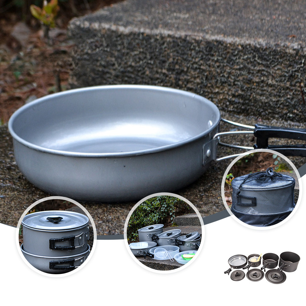 1Set Compact Camping Cookware  - đánh giá và giá Camping Cooking Set Compact