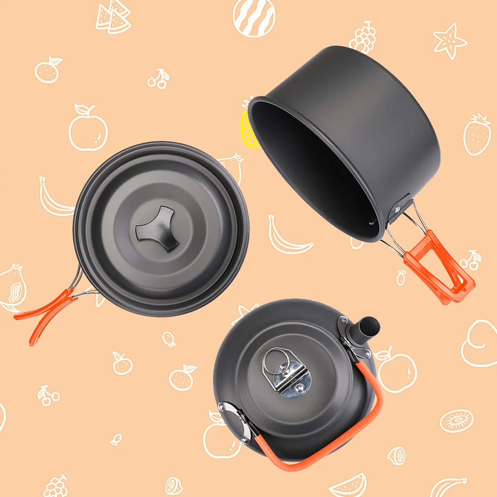 Camping Cookware Kit Kettle Po - đánh giá và giá Camping Cooking Pot Stainless Steel