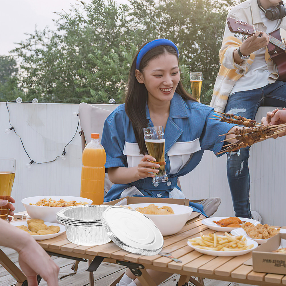 6Pcs Disposable Foil Pot Alumi - đánh giá và giá Camping Cooking Pot With Lid