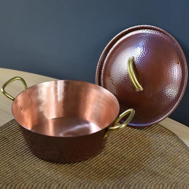 Handcrafted Vintage Copper Pot - đánh giá và giá Camping Cooking Pot With Lid