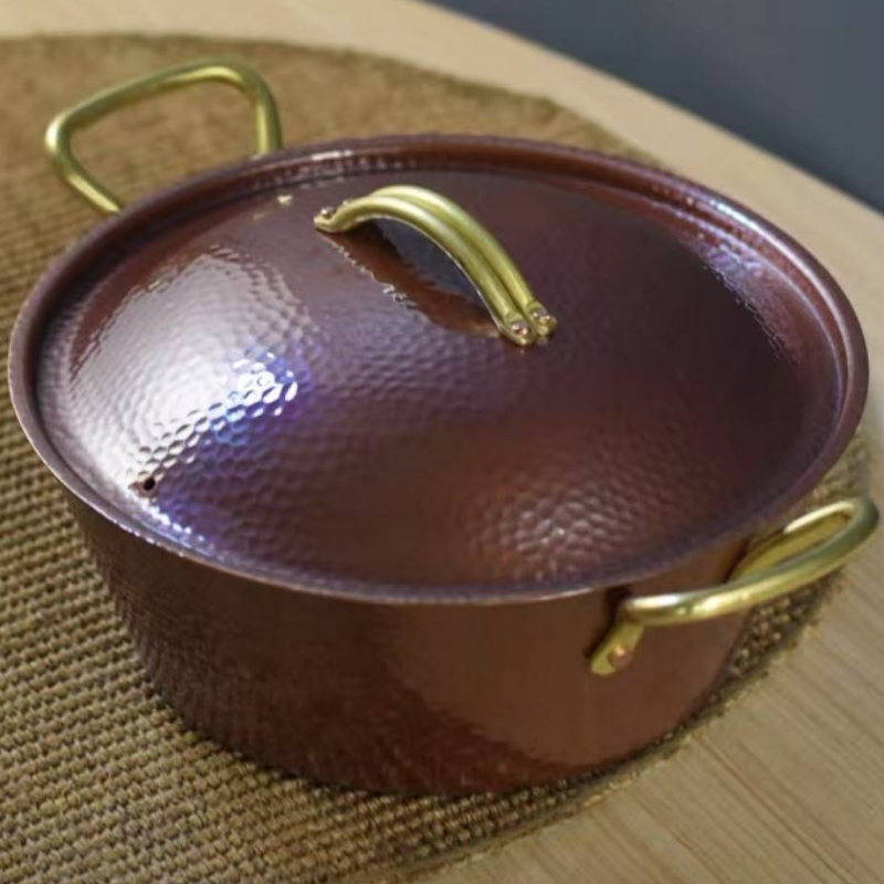 Handcrafted Vintage Copper Pot - đánh giá và giá Camping Cooking Pot With Lid