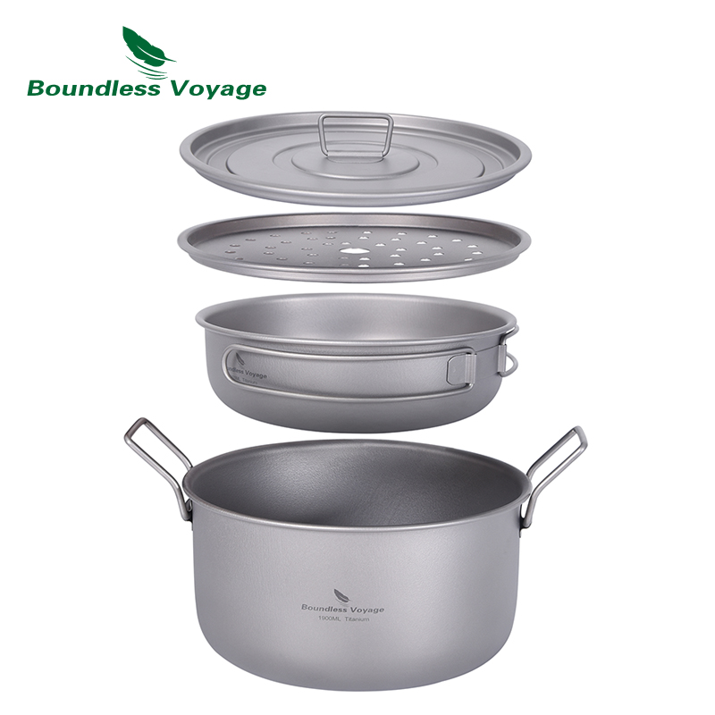 Boundless Voyage Camping Cooki - đánh giá và giá Camping Cooking Pot With Lid